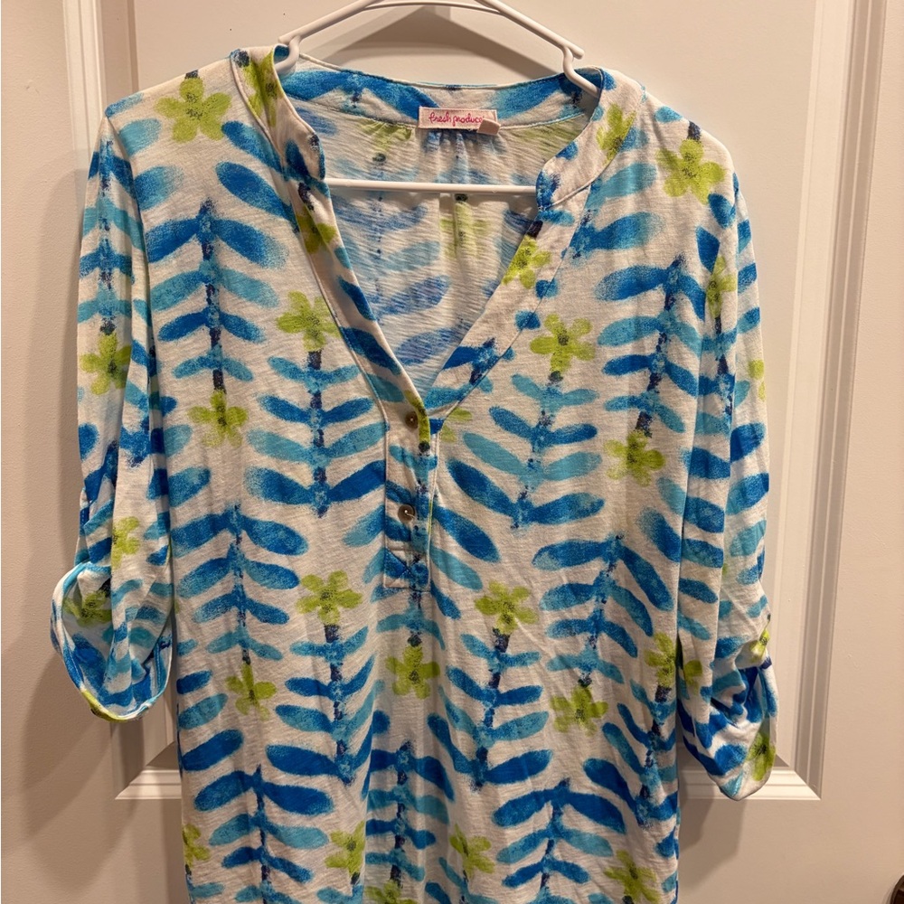 Fresh Produce Blue and Green Top